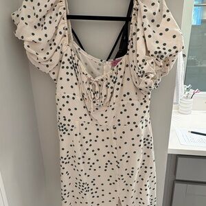 Polka Dot Puff Sleeve Dress